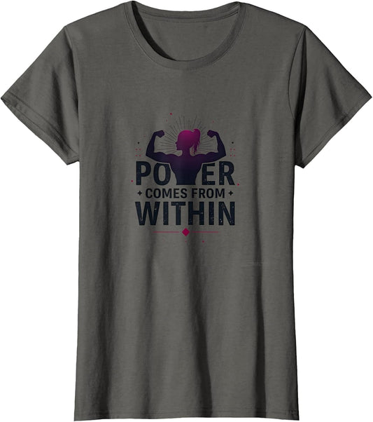 Power Comes From Within Gym Motivation Design