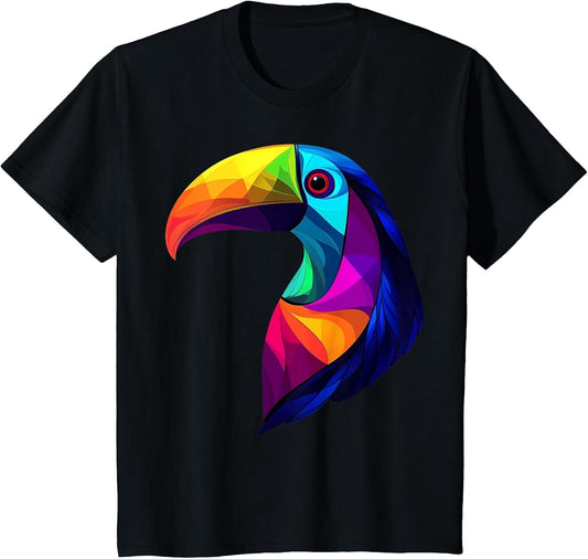 Colorful Toucan Vibrant Rainforest Jungle Animals Black