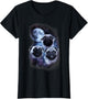 Cute Pug Design in Space, Full Moon, Stars, Milky Way