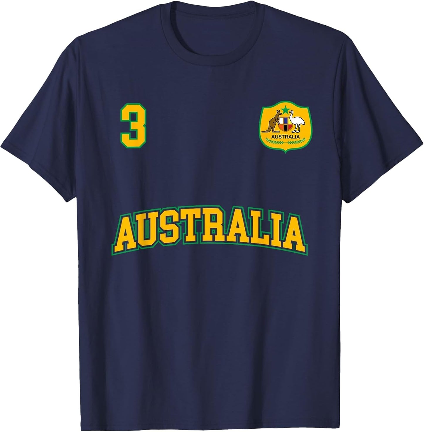 Australia Soccer Shirt No. 3 (+Back) Australian Sports Team