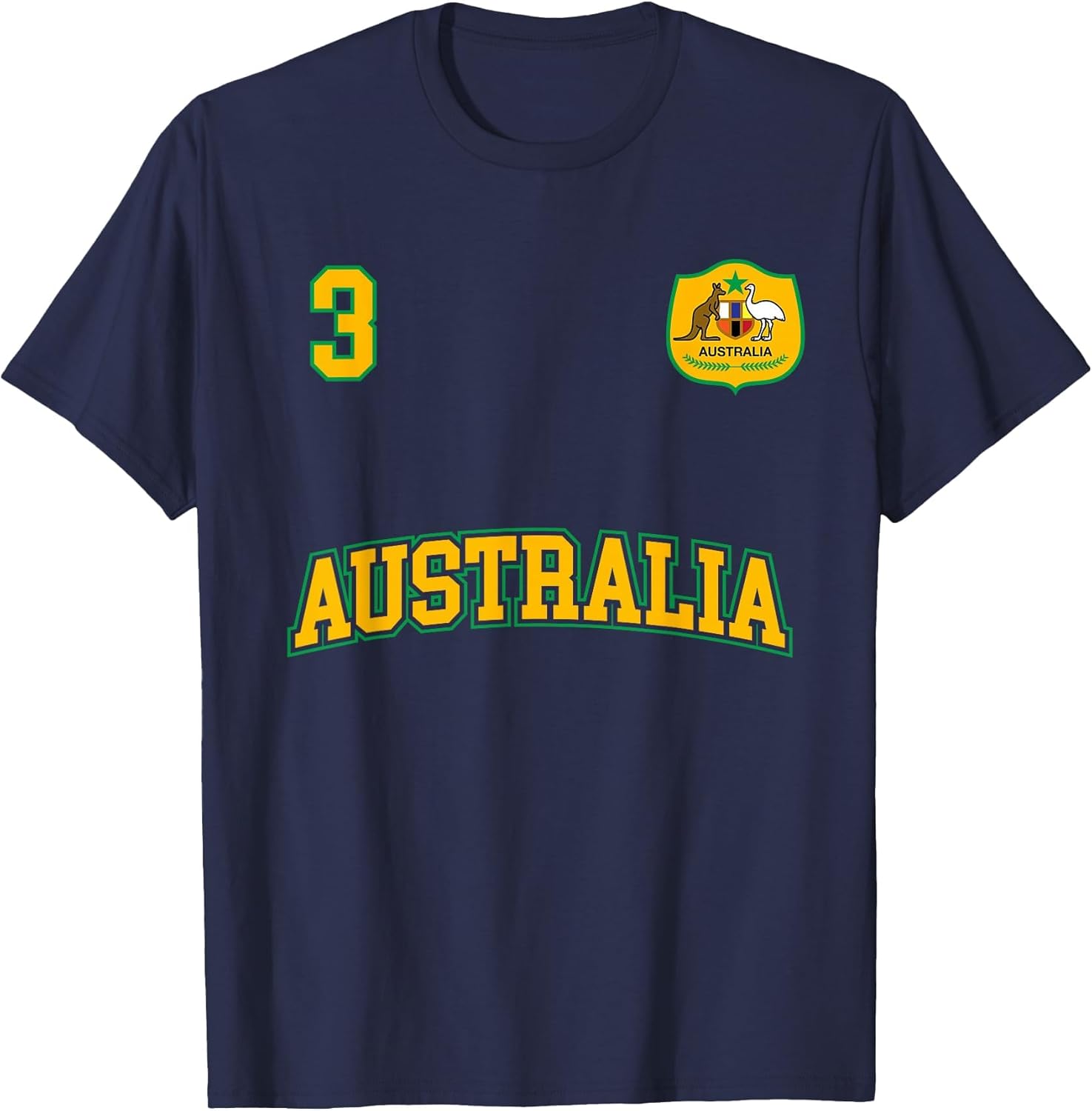 Australia Soccer Shirt No. 3 (+Back) Australian Sports Team