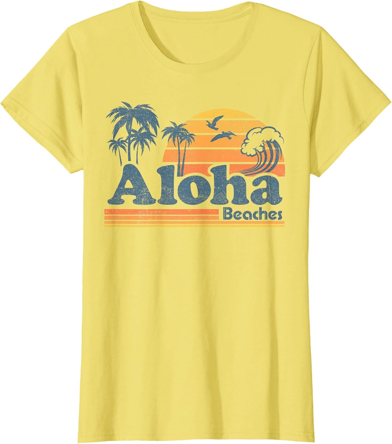 Aloha Beaches Hawaii Vintage Beach Surfing Retro Hawaiian