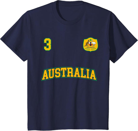 Australia Soccer Shirt No. 3 (+Back) Australian Sports Team