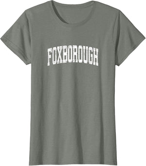 Foxborough Massachusetts MA Vintage Athletic Sports Design