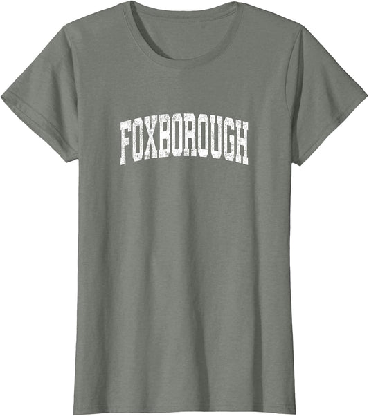 Foxborough Massachusetts MA Vintage Athletic Sports Design