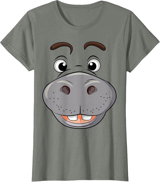 Funny Hippopotamus Hippo Face Cosplay DIY Costume Halloween
