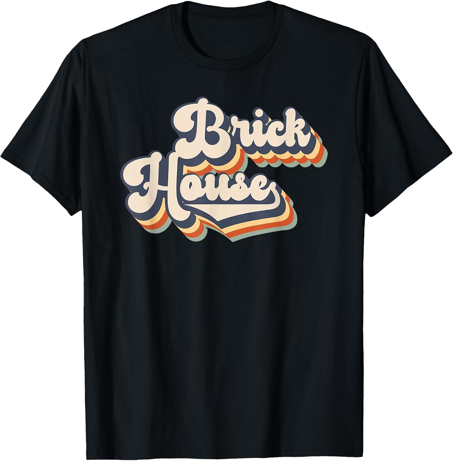 Retro 70's Vintage Style Brick House