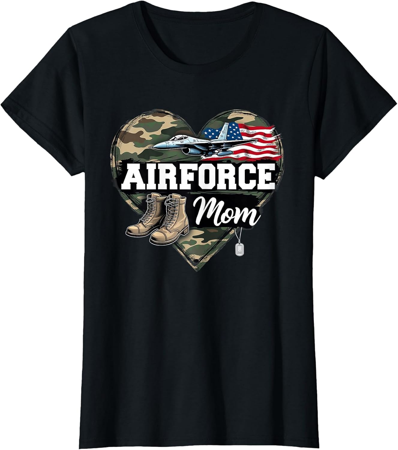 Air Force Mom Patriotic American Flag