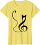 Music Note Inspired Cat Minimalist Music Lover Design