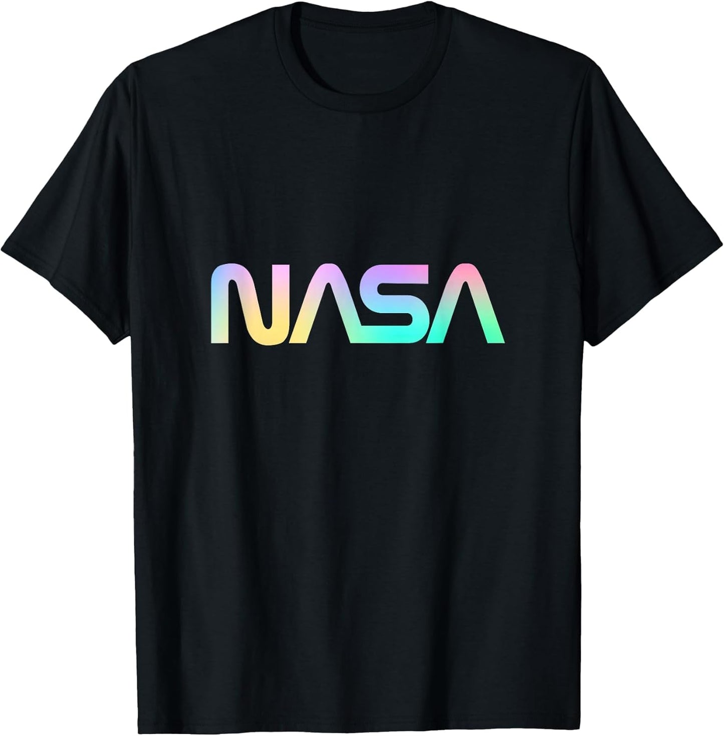 80's Vintage NASA Worm Logo - Rainbow Gradient