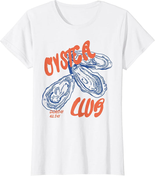 Retro Funny Oyster Club Seafood Lovers Enthusiasts Saying