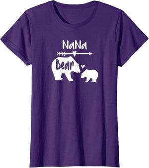 Nana Bear Shirt with Baby Cub Heart & Arrow Graphics