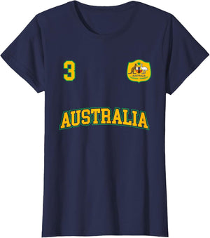 Australia Soccer Shirt No. 3 (+Back) Australian Sports Team
