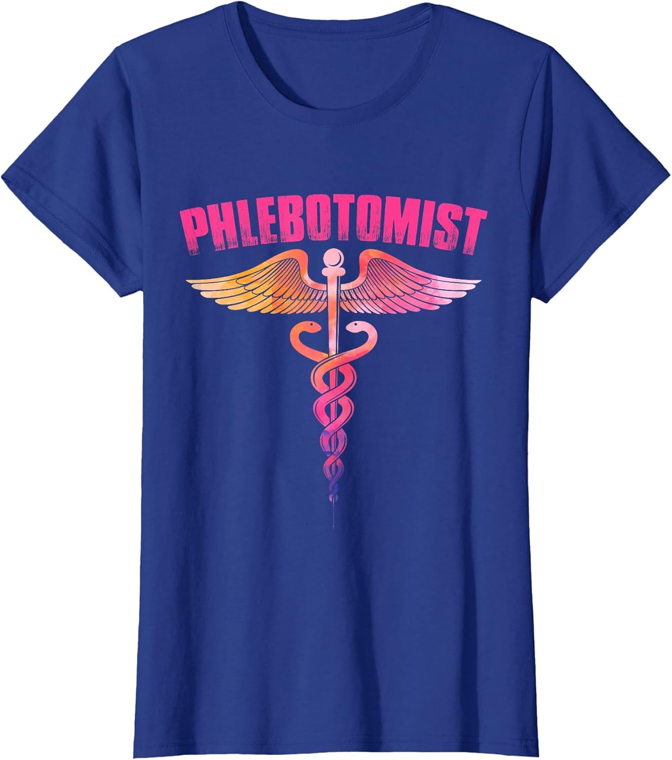 Colorful Watercolor Caduceus Phlebotomist Men Women Novelty