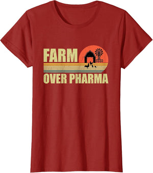 Farm Over Pharma Family Farming Mom Dad Grandpa Vintage