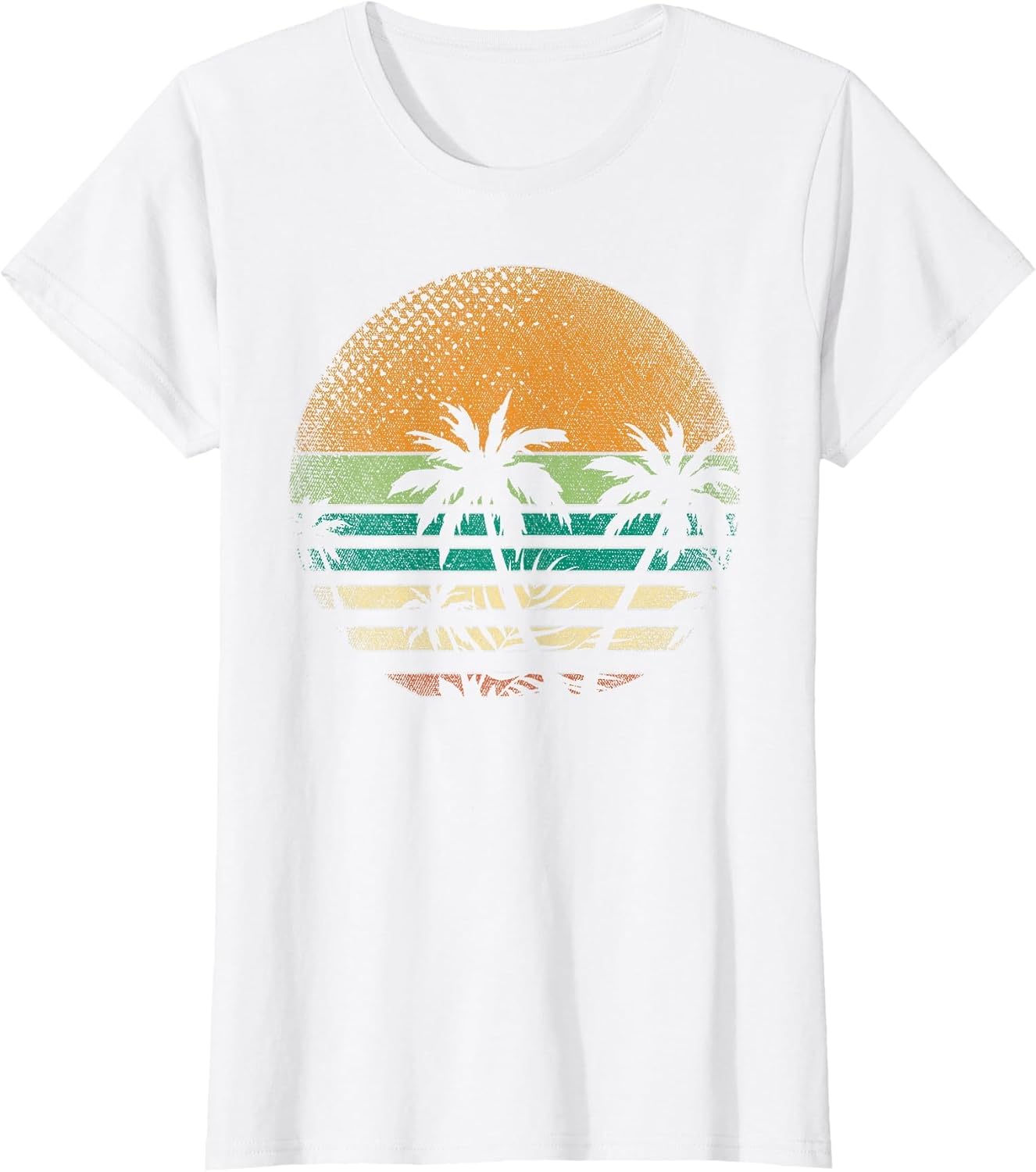 Sunset Beach Palm Trees Summer Vibes Retro Tropical Summer