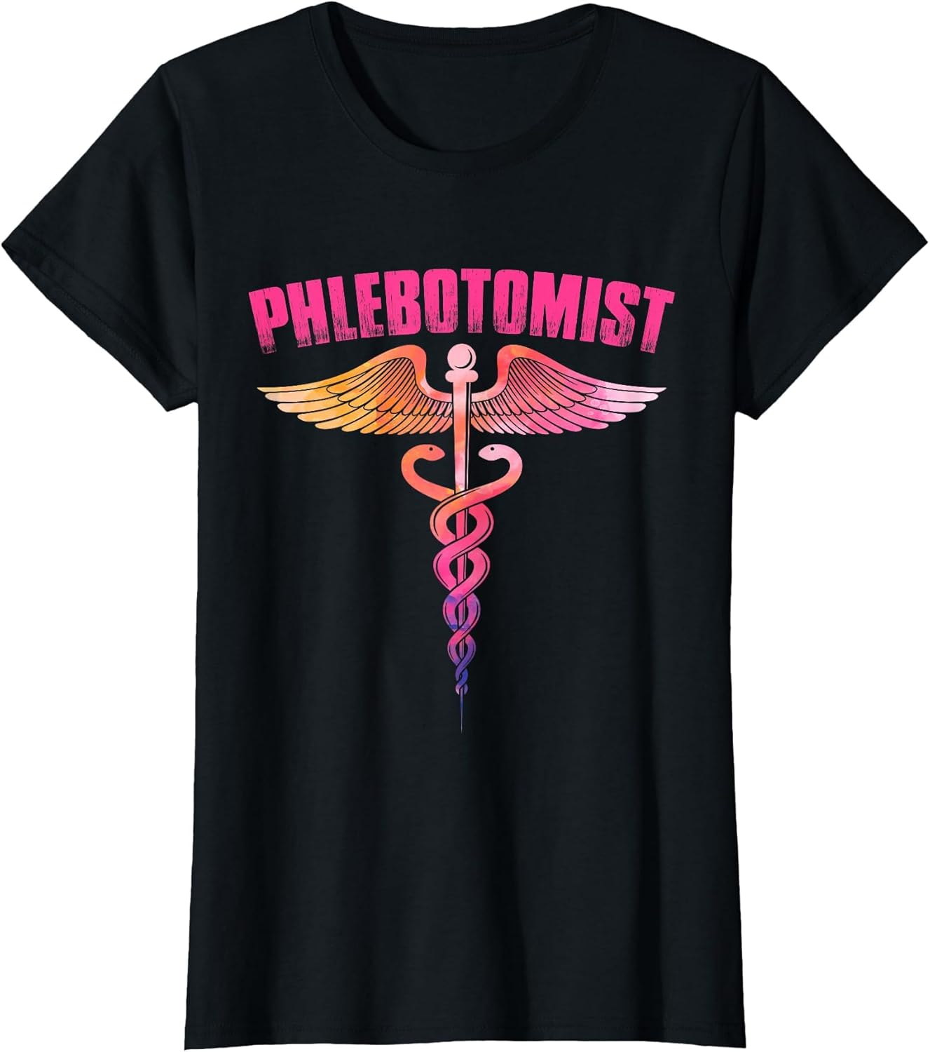 Colorful Watercolor Caduceus Phlebotomist Men Women Novelty