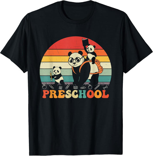 Funny Preschool Panda Back to School Teacher Student