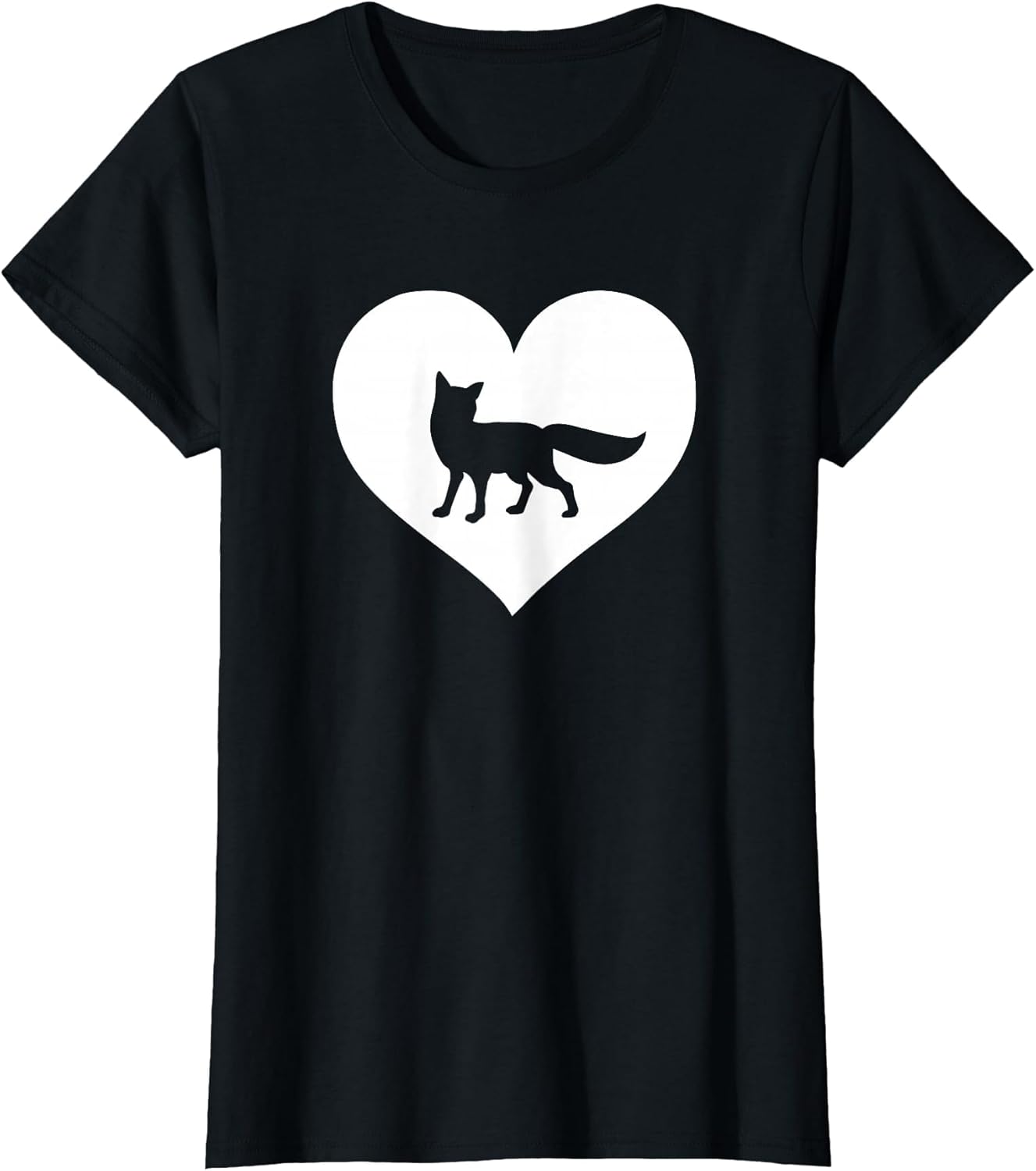 A Cute Purple or Pink Fox , Women, Black, Large