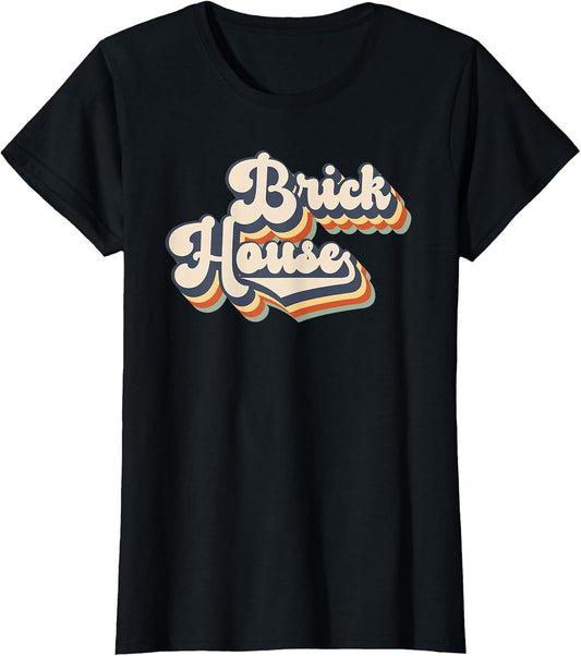 Retro 70's Vintage Style Brick House