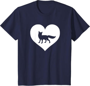 A Cute Purple or Pink Fox , Youth, Navy Blue, Medium