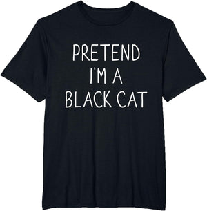 Pretend I'm Black cat Funny Lazy Easy DIY Halloween Costume
