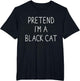 Pretend I'm Black cat Funny Lazy Easy DIY Halloween Costume