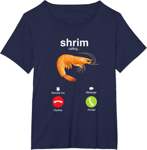 Shrim is Calling Meme Funny Shrimp and Fish (fih) Matching