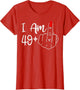 I Am 49 Plus 1 Middle Finger Funny 50th Birthday Women