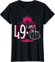 I Am 49 Plus 1 Middle Finger Pink Crown Women 50th Birthday