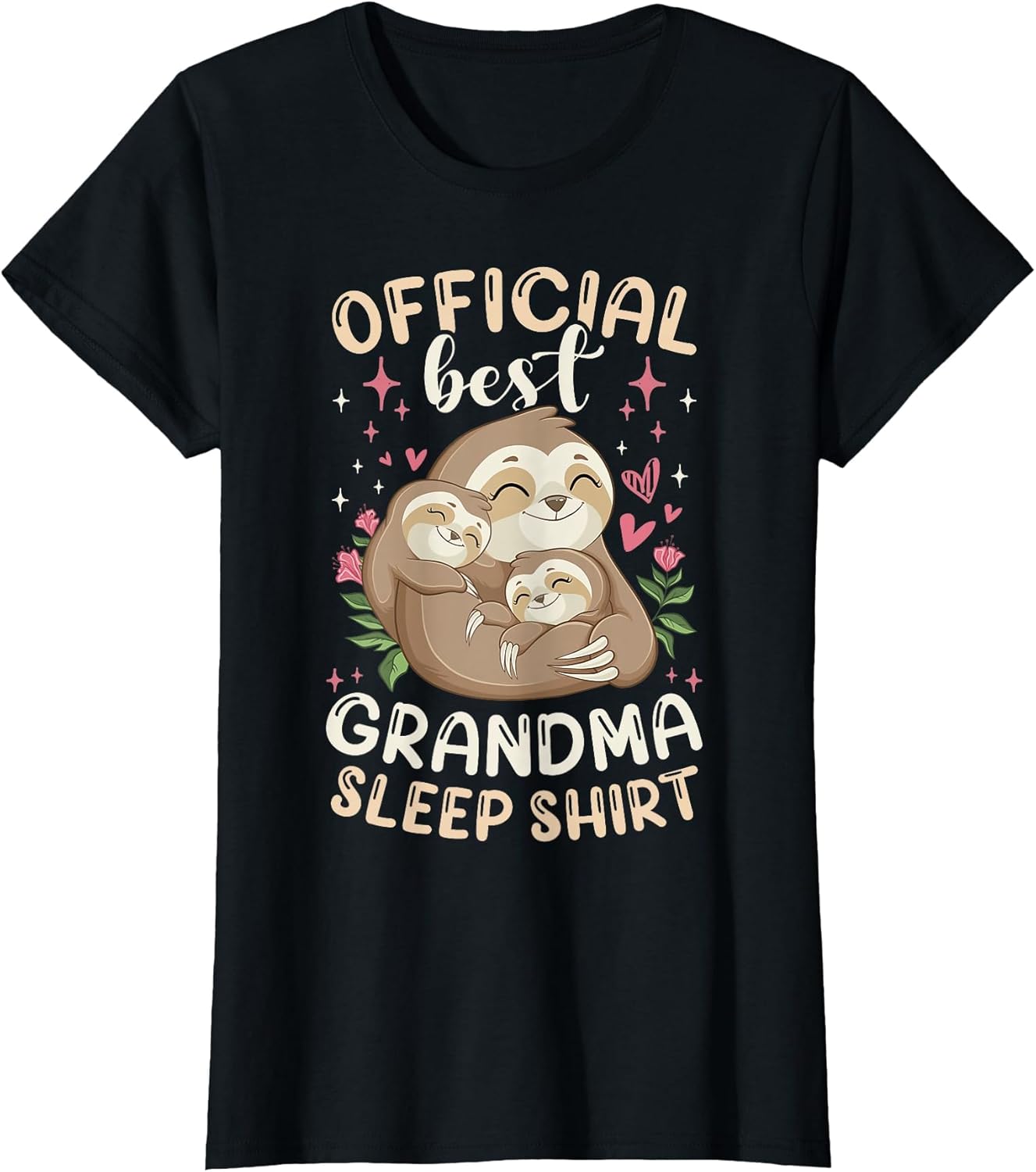 Official Best Grandma Sleep Shirt, Mother's Day Cute Sloths