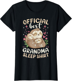 Official Best Grandma Sleep Shirt, Mother's Day Cute Sloths