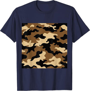 Brown and Cream Camouflage Art Pretty Pattern Camo