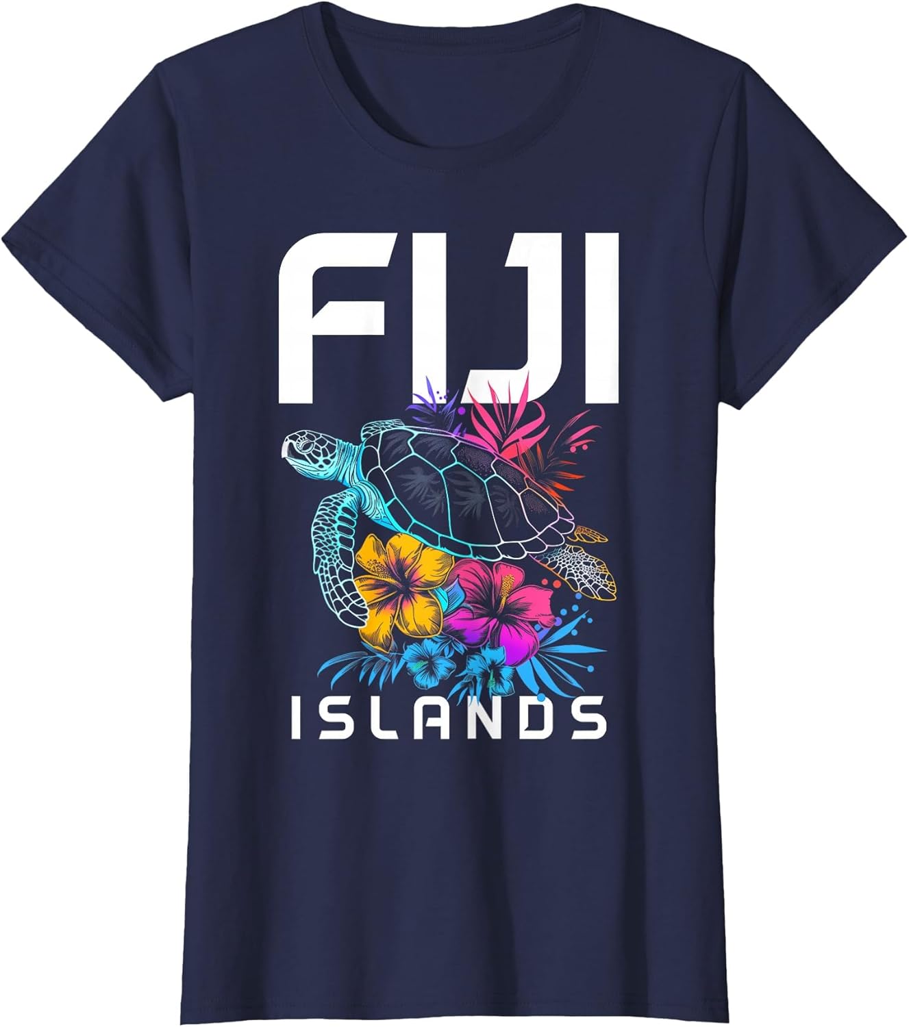 Fiji Islands Sea Turtle Flowers Scuba Diving Surfer Souvenir