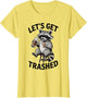 Funny Let's Get Trashed Raccoon Meme Humor Beer Drinking