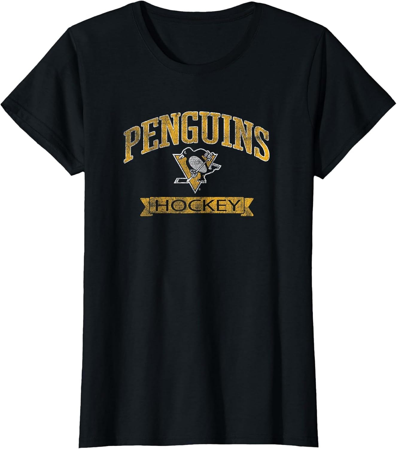Pittsburgh Penguins Vintage Hockey Black Officially Licensed