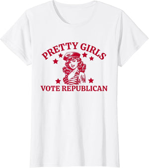 Pretty Girls Vote Republican Funny Conservative Patriotic
