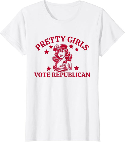 Pretty Girls Vote Republican Funny Conservative Patriotic