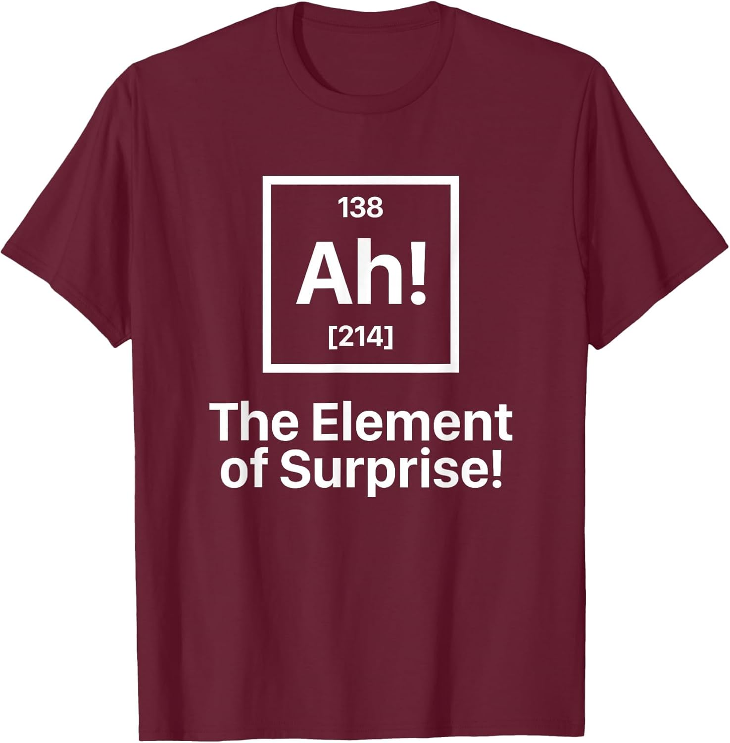 Funny Novelty Men's Ah The Element of Surprise