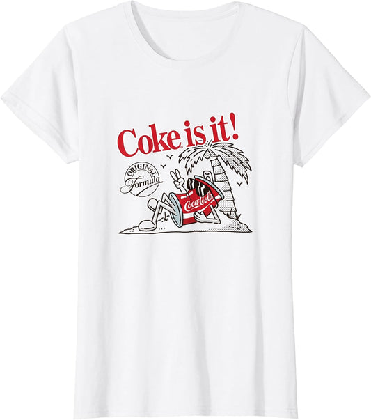 Coca-Cola Original Formula Coke Is It! Beach Retro Cartoon