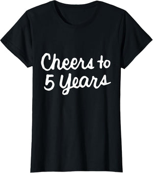 Cheers to 5 Years Married Couples 5th Wedding Anniversary