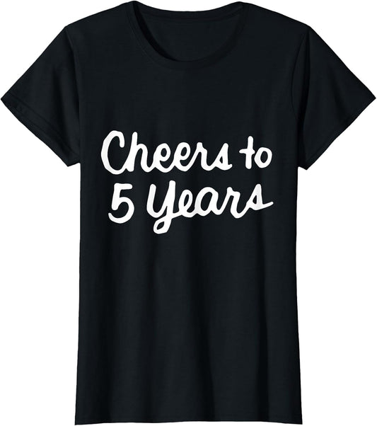 Cheers to 5 Years Married Couples 5th Wedding Anniversary