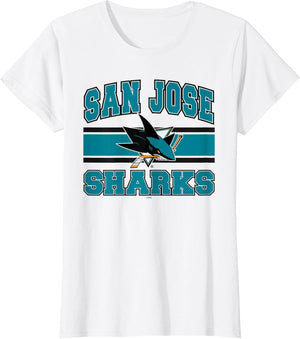 San Jose Sharks Stripe White Officially Licensed