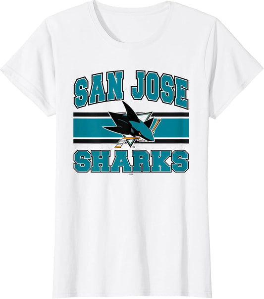 San Jose Sharks Stripe White Officially Licensed