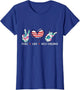 Peace Love West Virginia Flag Grown Souvenirs Women