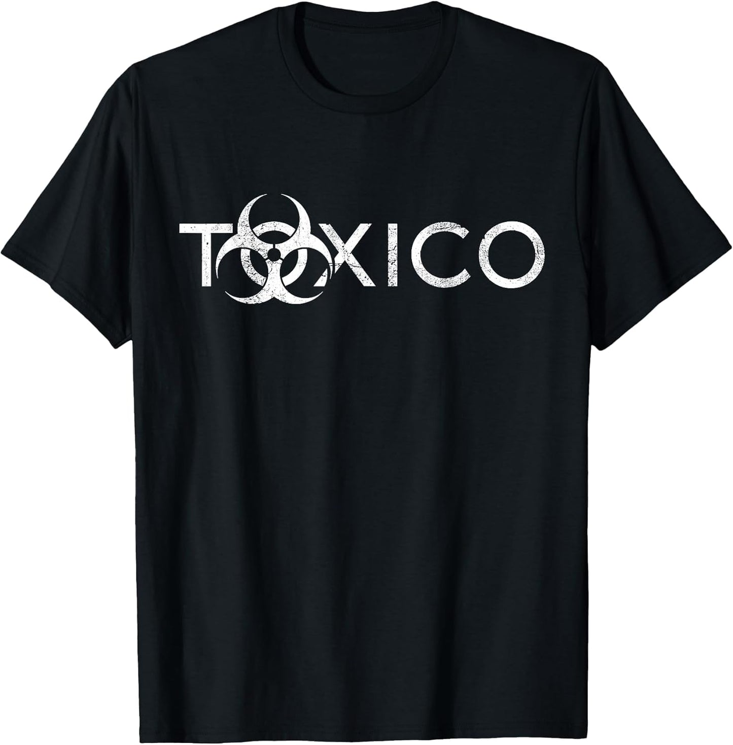 Toxico Spanish Word Toxic Biohazard Symbol White Distressed
