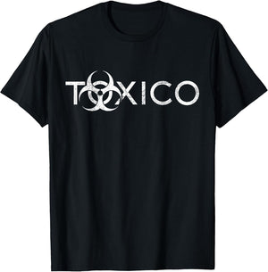 Toxico Spanish Word Toxic Biohazard Symbol White Distressed