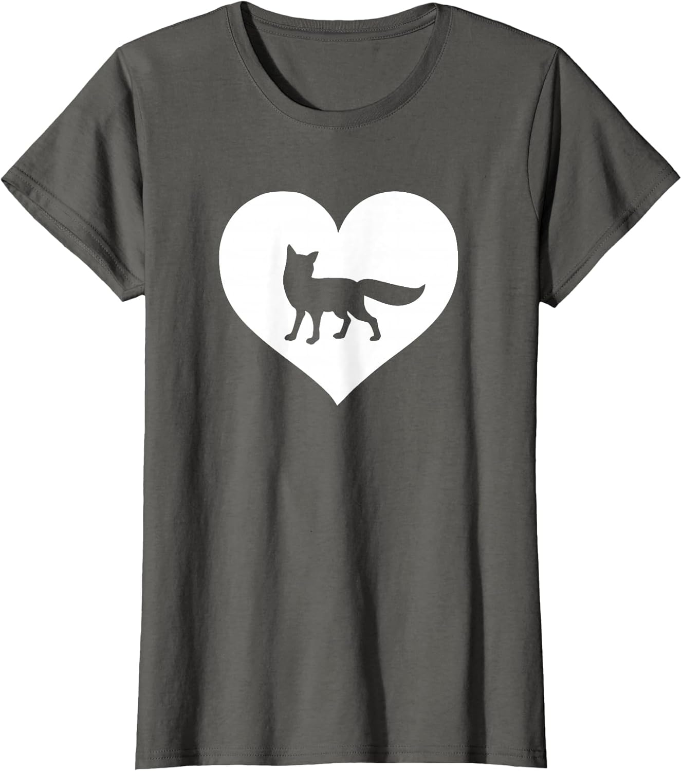 A Cute Purple or Pink Fox , Women, Asphalt Grey, Large