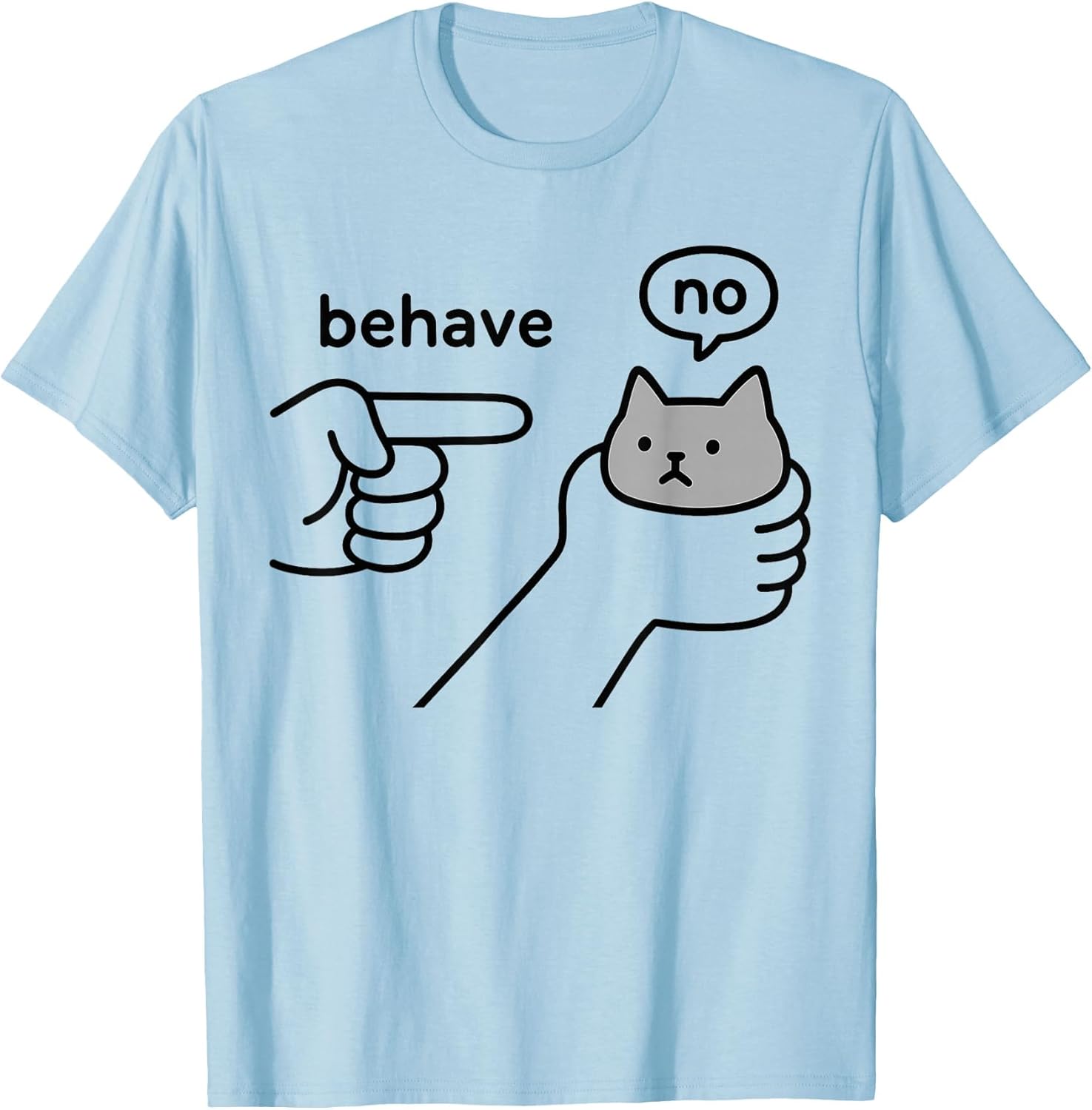 Behave no Funny Cat Meme Cartoon Design