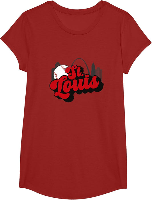 St Louis Baseball Vintage City Skyline Retro Baseball Lover
